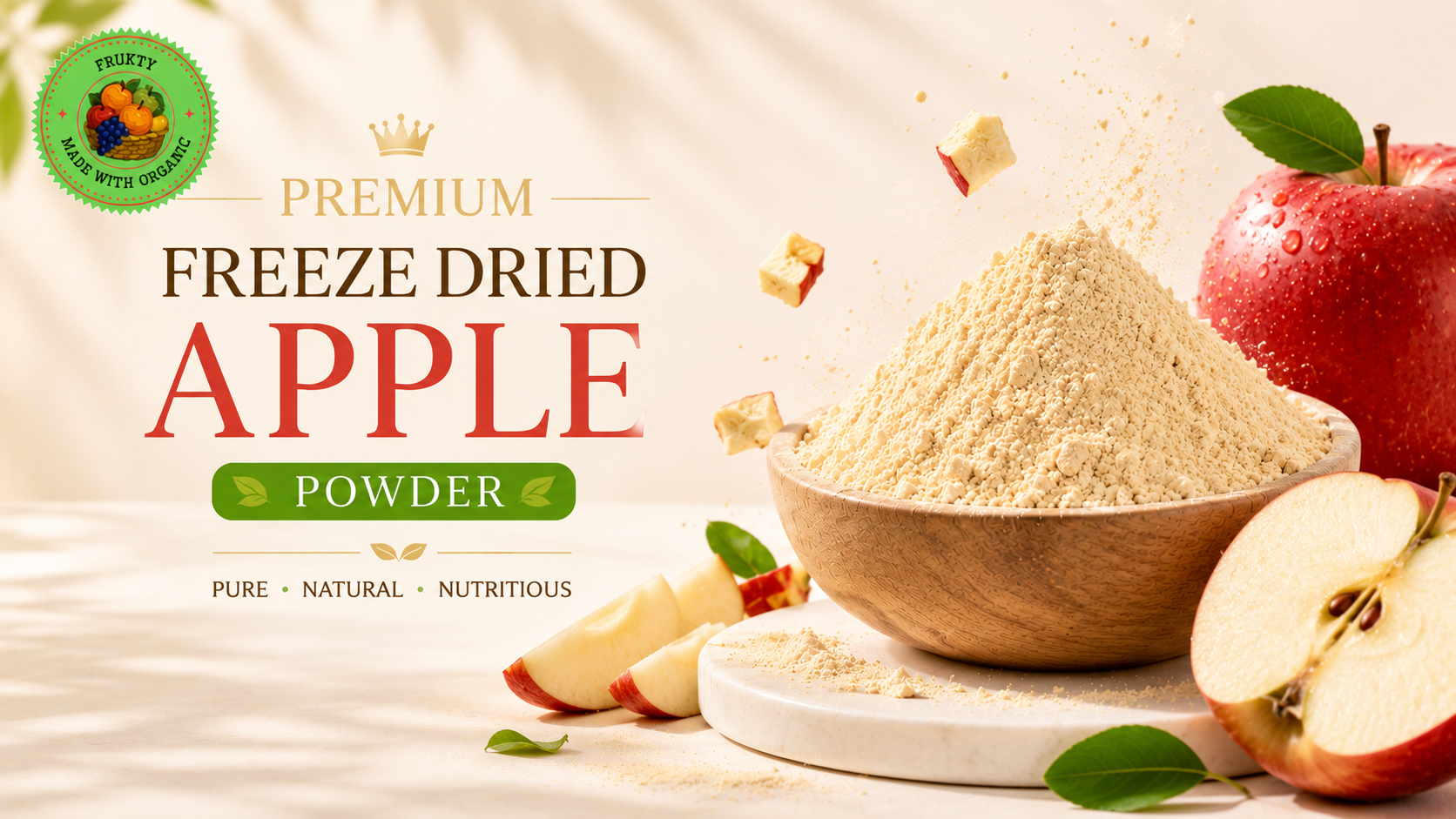 Export Quality Freeze Dried Apple Powder from India