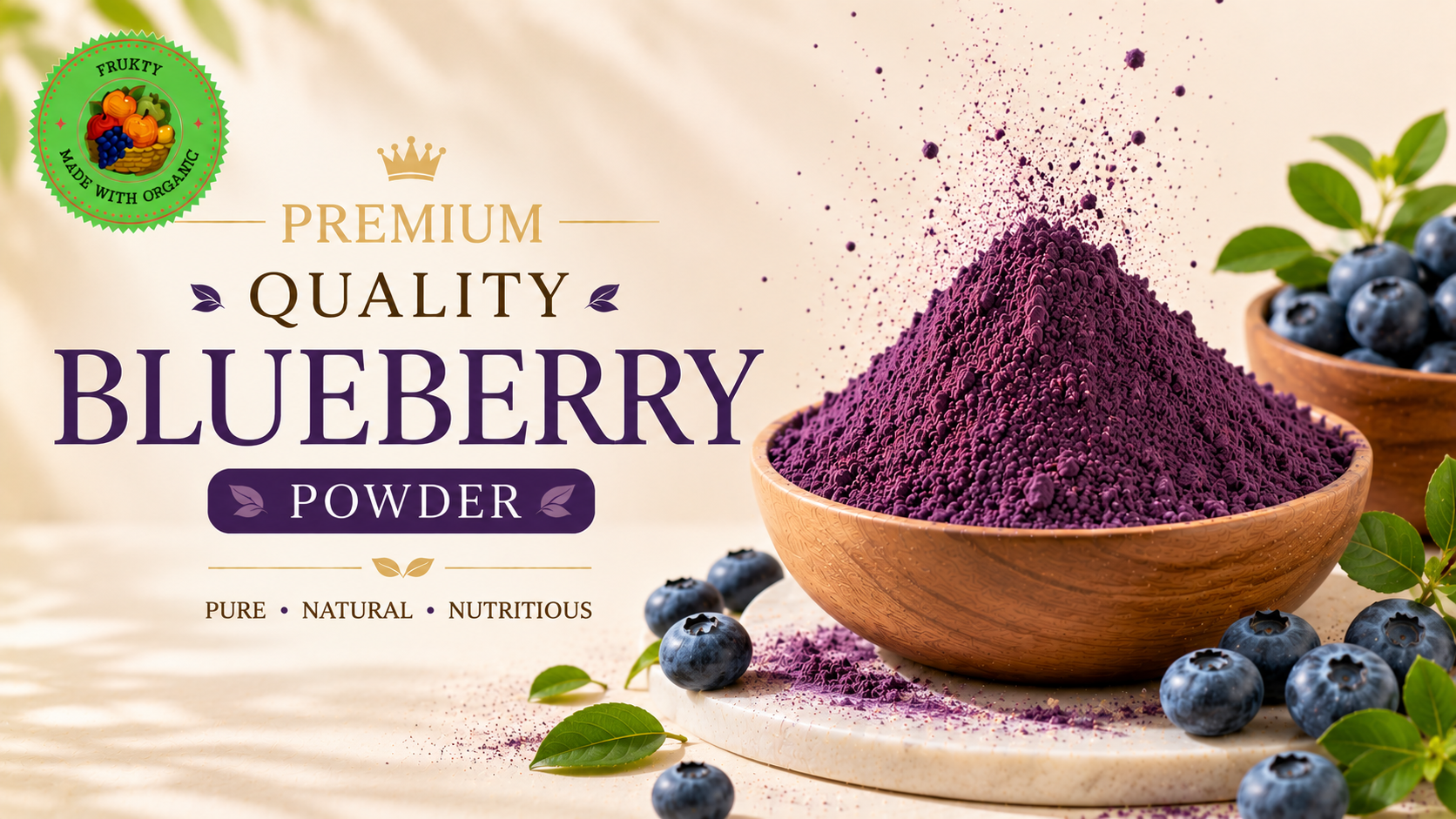 Export Quality Freeze Dried Blueberry Powder from India
